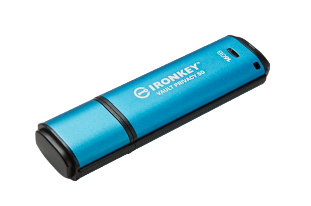 Kingston IronKey - Privacy 50 series are premium USB Type-A and USB Type-C
